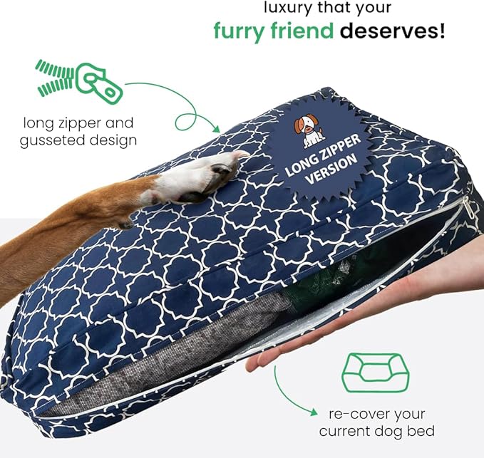 Molly Mutt Small Dog Bed Cover - Romeo & Juliet Print - Measures 22”x27”x5’’ - 100% Cotton - Durable - Breathable - Sustainable - Machine Washable Dog Bed Cover