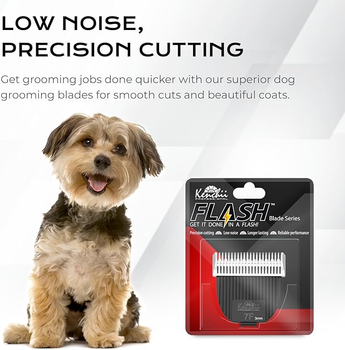 Kenchii Flash Clipper Blade (7F,3mm) Only Compatible with Flash Clipper,Black & White