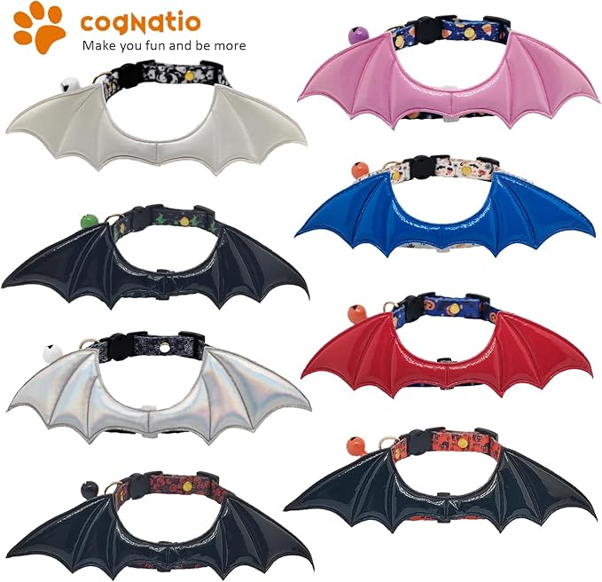 2 Pack Breakaway cat Collars with Bell,Safety Quick Release Pendant Cute Kitten Collar,Adjustable 20-30cm (Candy, 20-30cm)