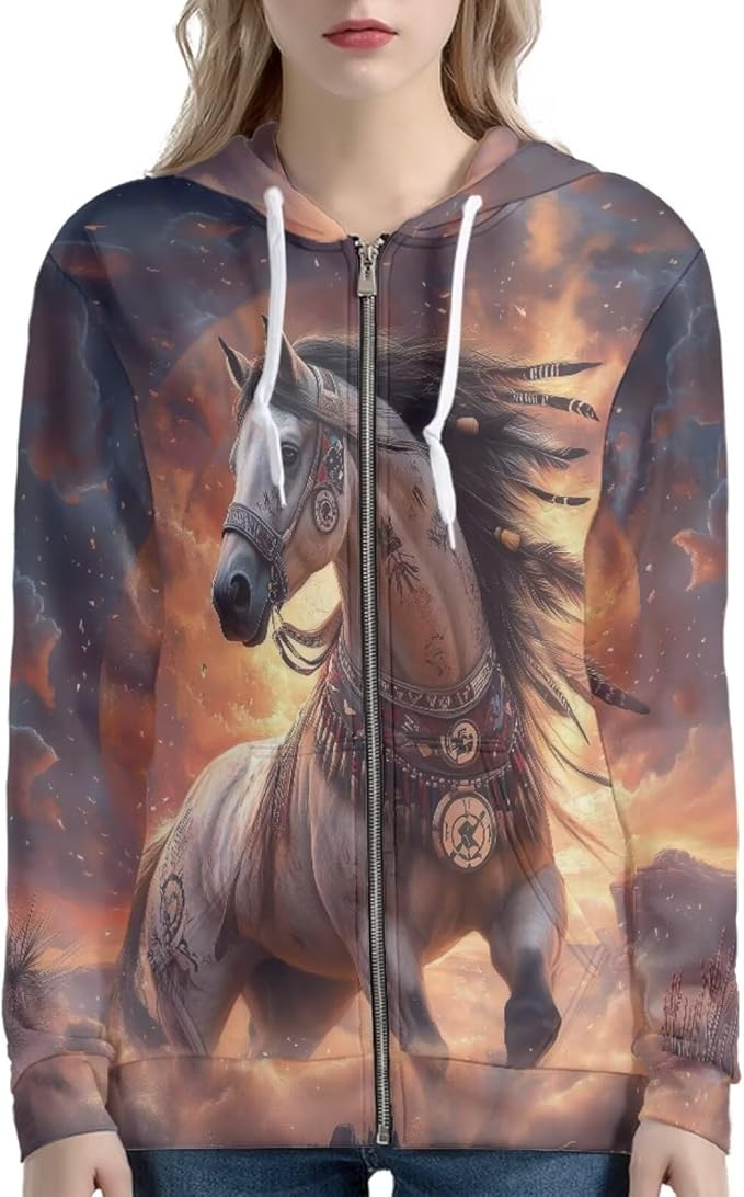 WELLFLYHOM Women Y2K Hoodie Zip Up Sweatshirt Vintage Jackets Hooded Cardigan