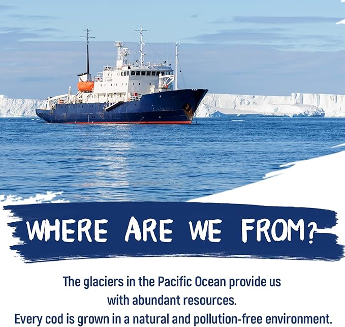 PAWUP Dog Treats, Cod Skins Dog Treat with Taurine, One-Ingredient Grain-Free Chew Fish Skin Rolls Rich in Omega3, 8 oz (4-6 Count)