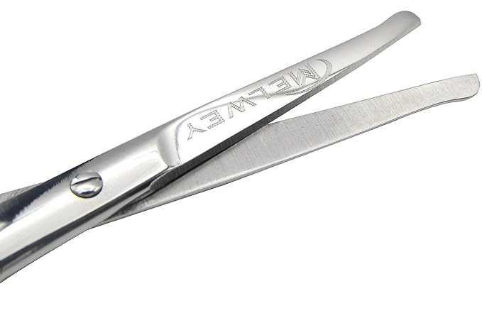 Rounded Stainless Steel Small Hair Scissors – Rounded Tip Scissors for Nose Hair, Mustache, Beard, Eyebrows, Eyelashes, and Baby Nails.
