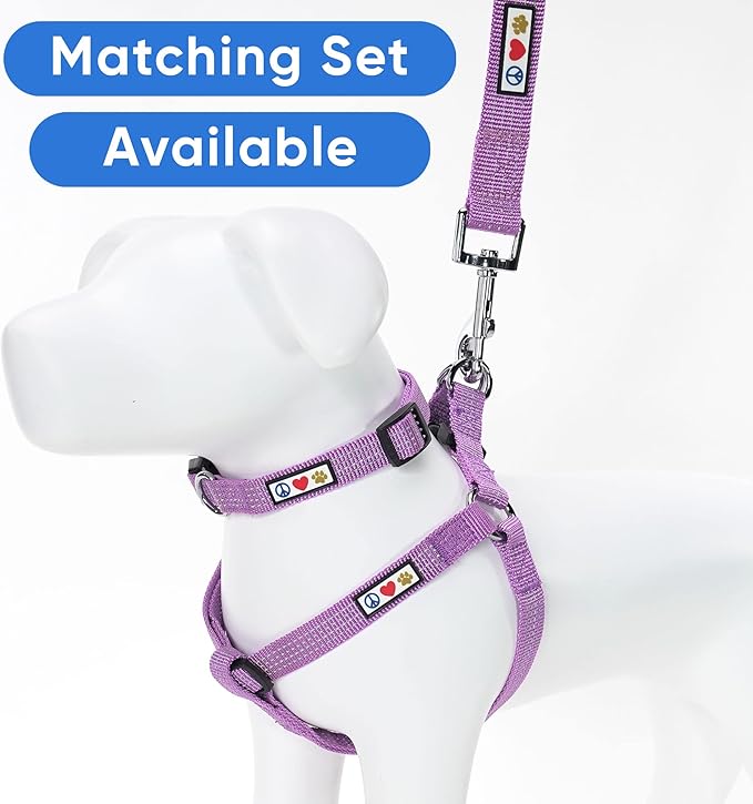 Pawtitas Reflective Dog Collar Adjustable Dog Collars for Large Dogs Puppy Collar Large Dog Collar Orchid Purple Dog Collar