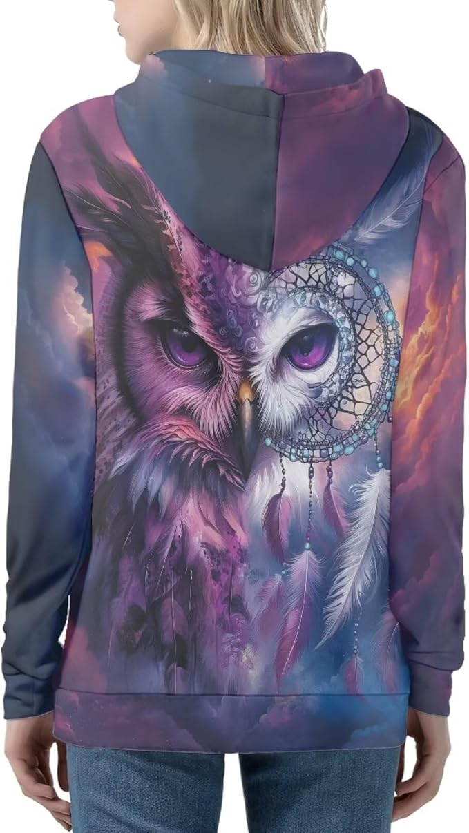 WELLFLYHOM Women Y2K Hoodie Zip Up Sweatshirt Vintage Jackets Hooded Cardigan