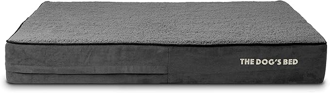 The Dog's Bed Replacement Outer Cover ONLY (Outer Cover ONLY - NO Bed, NO Waterproof Inner) for The Dog's Bed, Washable Plush Fabric, Extra Large 6 Inches (Grey Plush)