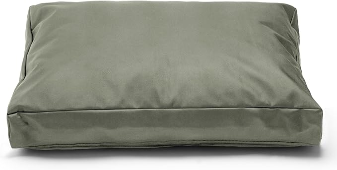 Replacement Dog Bed Cover,Heavy Duty Waterproof Removable 44" L x 32" W x 4" H Reusable Dog Bed Covers with Zipper.Grey Green,Cover Only