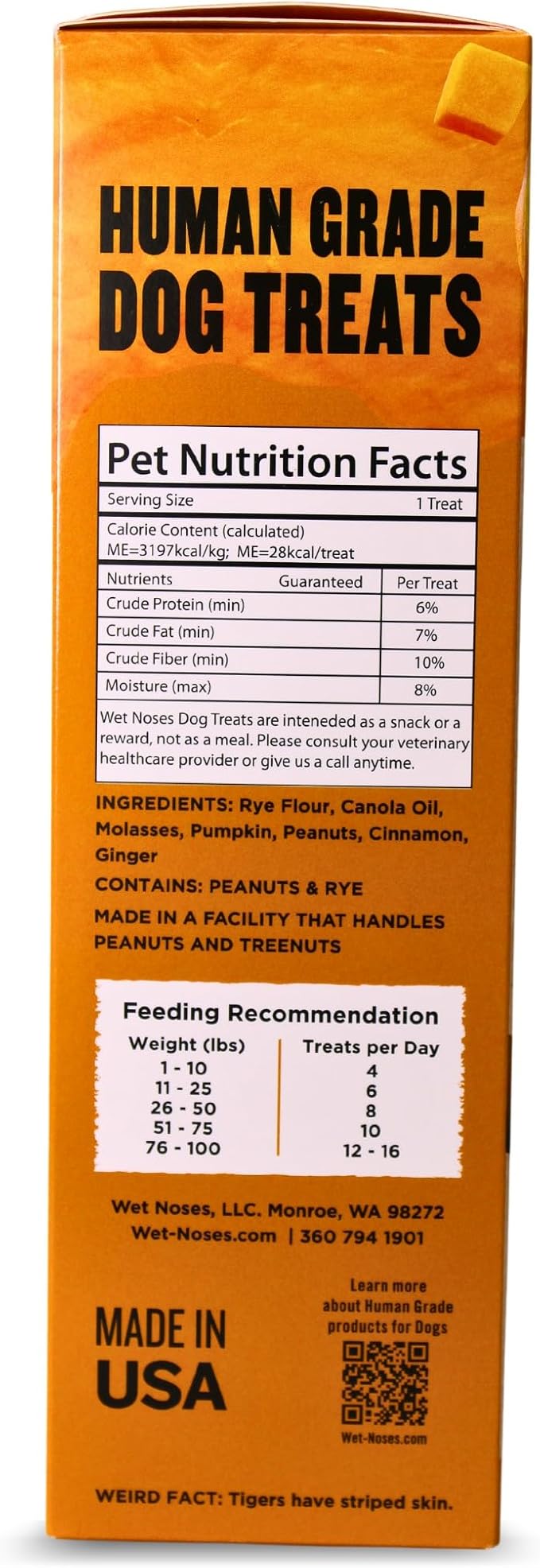 Wet Noses Moments Non-GMO Pumpkin Biscotti Crunchy Dog Treats - 14oz | No Corn, Wheat, Soy or Peas, Made with 7 Simple Ingredients