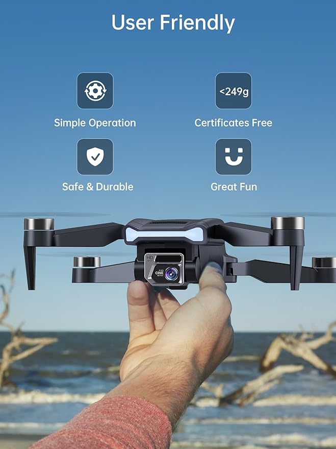 CHUBORY A77 Brushless Motor Drone with Camera for Adults 4K HD, 2650 FT Long-Distance Control, 84 Min Flight Duration, WiFi FPV Quadcopter, Auto Hover, Follow Me Function, 3 Batteries for Beginners