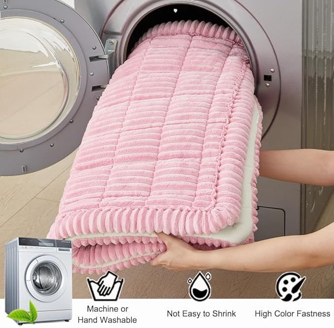 Couch Cover for Dogs Washable, Fuzzy Pet Couch Covers for 3 Cushion Sofa Pet Friendly, Non Slip Sofa Cover (Pink, 27.6" x 59"/70 x 150cm)