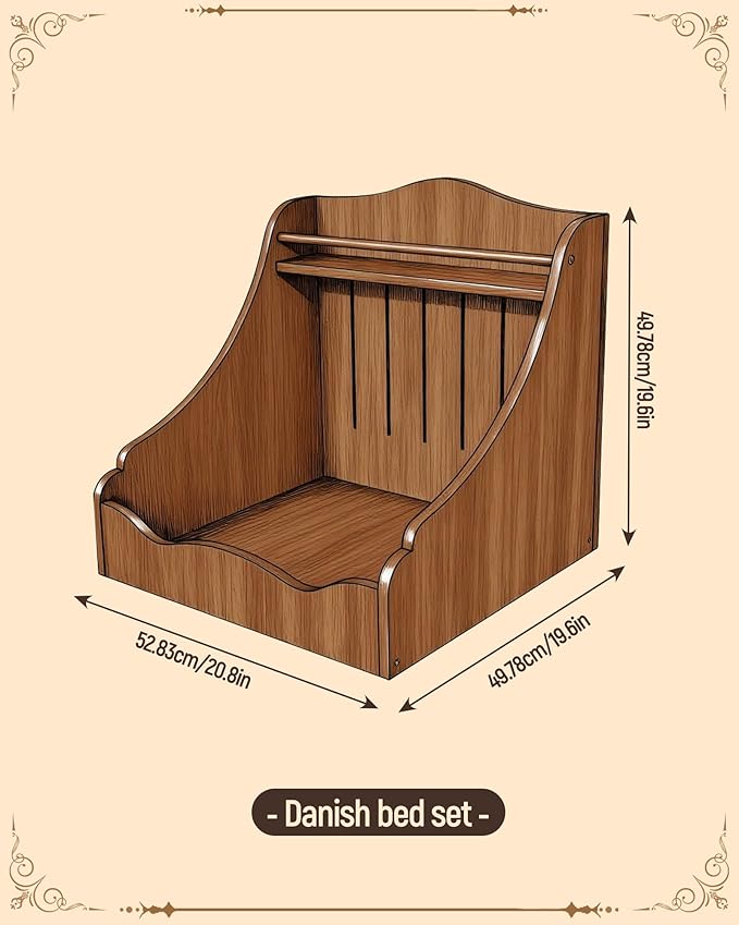 Rabbit Bed Wooden Dog Bed Suitable for Cats, Dogs, Rabbits, and Kittens (Three-Piece Set)