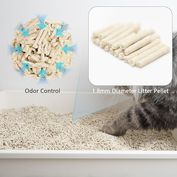 Raki Venus Tofu Cat Litter - Strong Clumping, Ultra Absorbent, Odor Control, Flushable, Low Tracking, Low Dust Tofu Litter Pellets 2 Packs/12LB (Original Flavor)