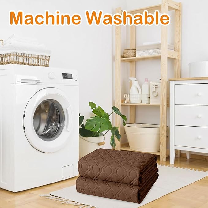 hyha Waterproof Dog Bed Blanket, Soft Pet Blankets, Waterproof Couch Cover for Dogs, Reversible Sofa Covers Washable for Furniture (30x53 Inch, Brown/Beige)