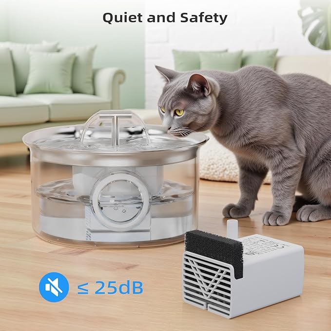 JY-830 Universal Submersible Water Pump for Pet Fountains | Ultra Quiet | IPX8 Waterproof | Easy to Clean and Install | Low Power | Long Lasting