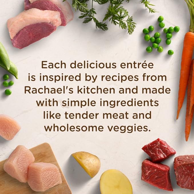 Nutrish Wet Dog Food Tubs, Beef Stroganwoof Recipe, 8 Ounce Tub (Pack of 8) (Rachael Ray)