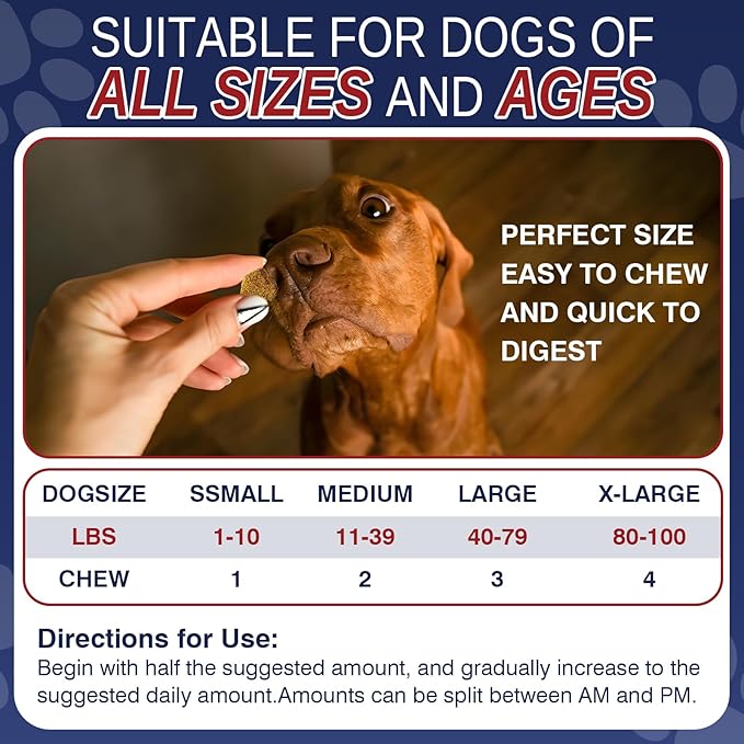 Dog Allergy Chews 200 Treats, Dog Allergy and Itching Skin Relief Bites Immune Support Dogs Probiotics for Yeast, Itchy Skin and Itchy Ears Anti Itch Licking Paws Treatment for Dogs Seasonal Allergies