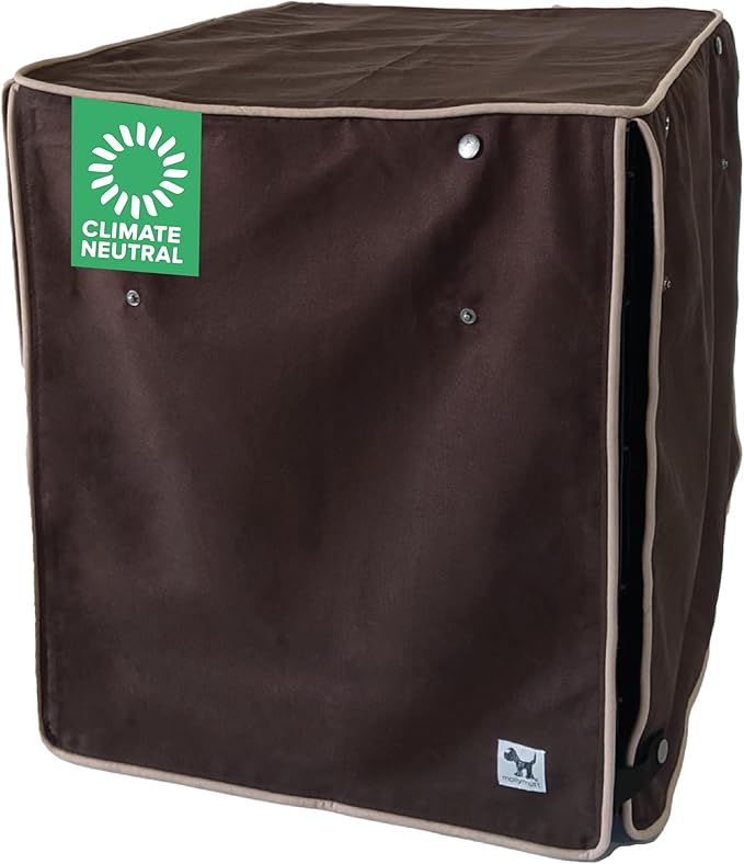 Molly Mutt Landslide Dog Crate Cover, 100% Cotton Canvas Cover with 2 Roll-Up Panels, Ideal for Dog or Cat Crate, Durable, Washable, and Free of Harmful Chemicals, 24" x 18" x 21"