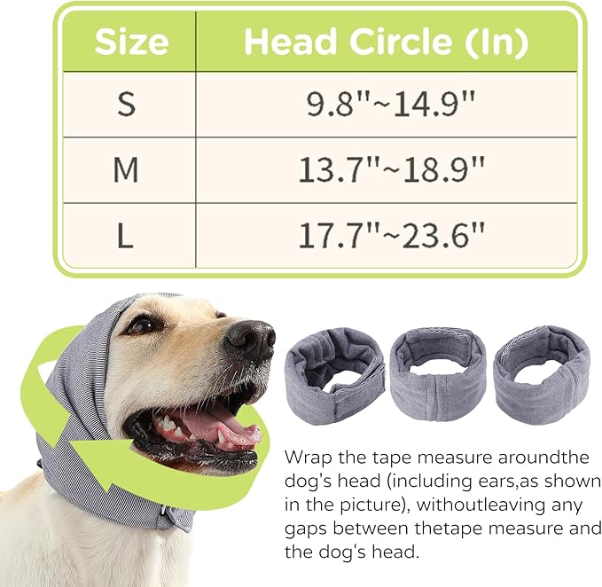 Dog Reducing Noise Hoodies - Dog Ear Covers for Bath, Thunderstorms & Anxiety Relief - Warm, Windproof Ear Cover Hat
