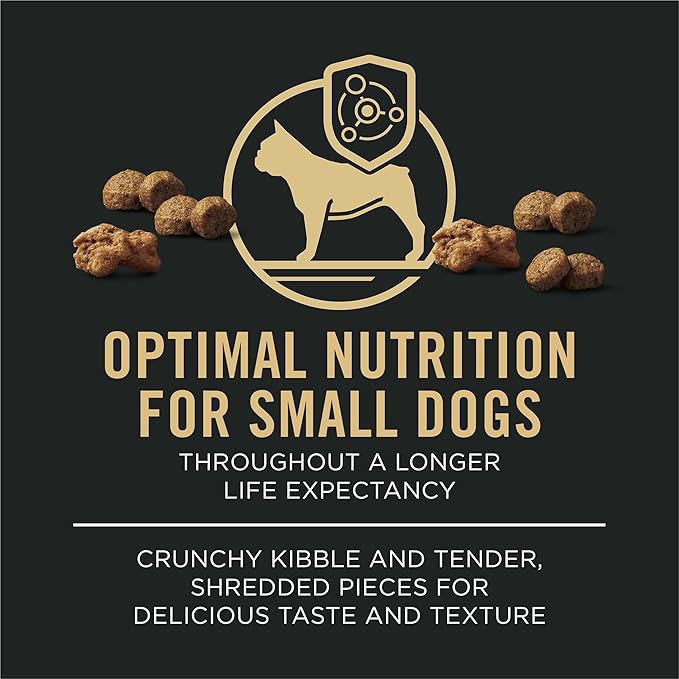 Purina Pro Plan Small Breed Dog Food Shredded Blend Chicken and Rice Formula With Guaranteed Live Probiotics - 34 lb. Bag