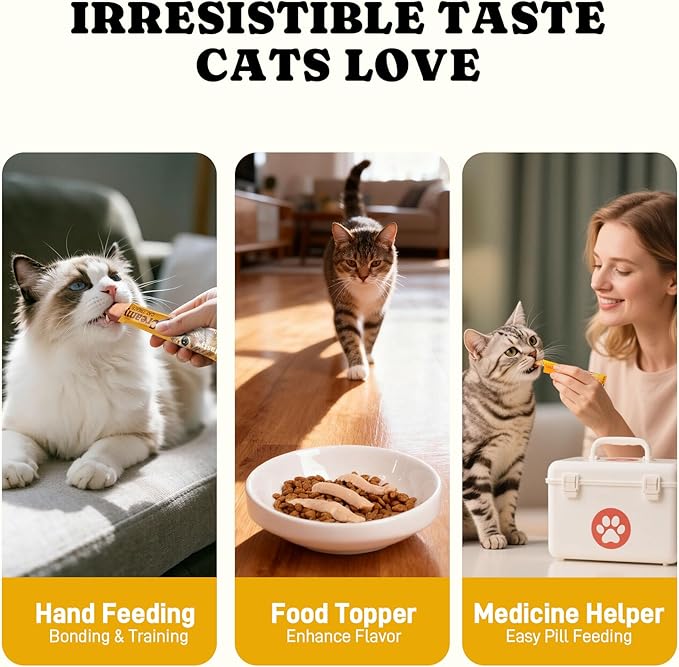 PETASTY Lickable Cat Treats, High Moisture Hydrating Creamy Puree Squeeze Tubes, Tuna Flavor, 20 Tubes 0.5oz, Grain-Free, Omega Oils & Vitamin E, Skin & Coat Health, Digestive and Immune Support