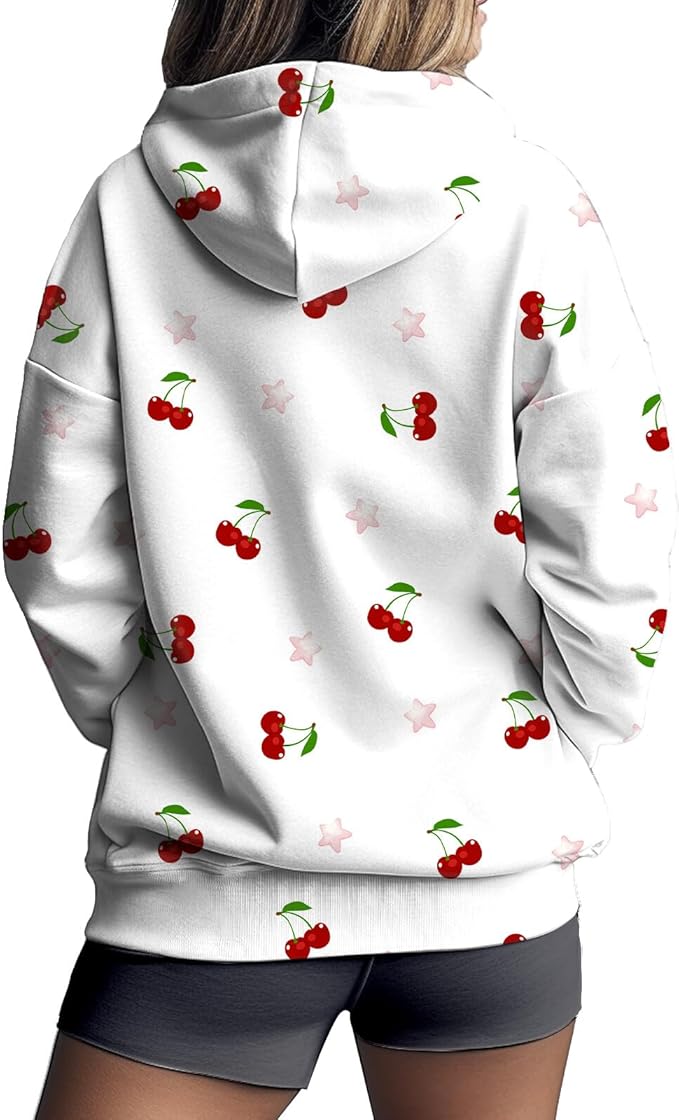 Women's Zip Front Plaid Sweatshirts Print Hoodie Fall Jackets Long Sleeve Casual Drawstring Clothes