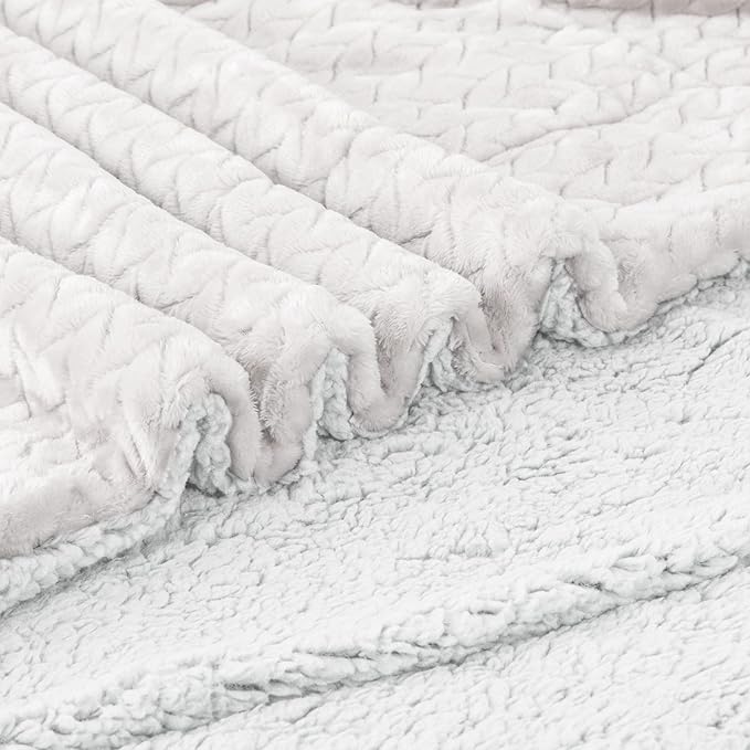 Fuzzy Blanket or Fluffy Blanket for Baby Girl or boy, Soft Warm Cozy Coral Fleece Toddler, Infant or Newborn Receiving Blanket for Crib, Stroller, Travel, Outdoor (40" x 48", MD-Milk)