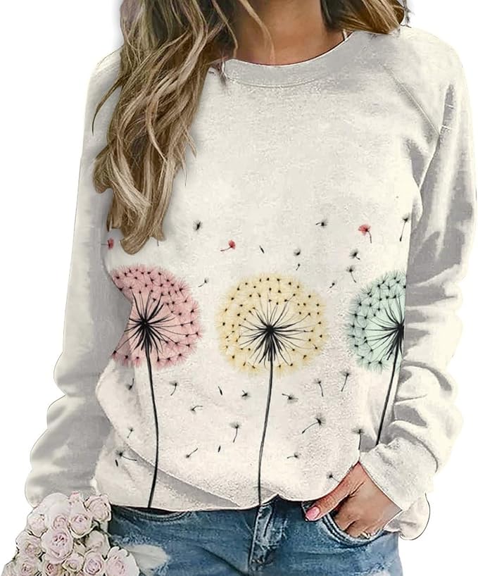 Womens Ugly Christmas Sweatshirt Funny Cat Dog Printed Xmas Pullover Shirts Crewneck Long Sleeve Graphic Hoodies