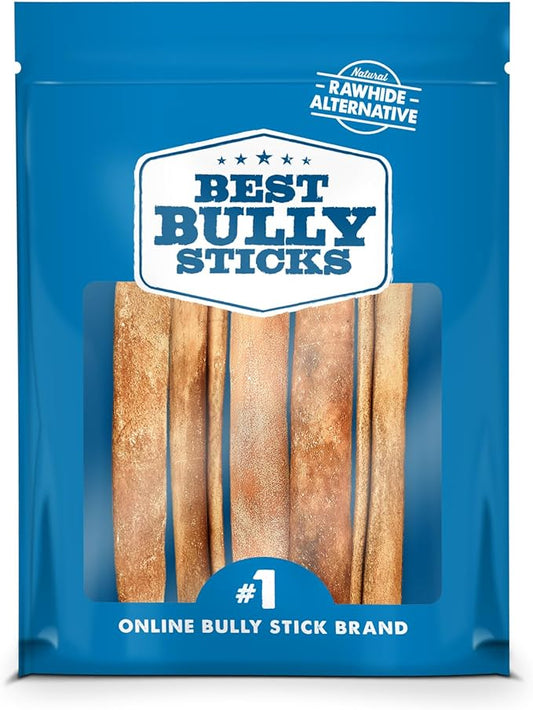 Best Bully Sticks 6 Inch Natural Collagen Sticks for Dogs - 5 Count (Pack of 1) - Long-Lasting, Rawhide Free, Beef Treat