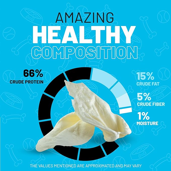 Sitka Farms Whole Cow Ears for Dogs 25 Count- No Hide Dog Chews - Whole Natural Cow Ears Dog Treat for Small, Medium and Large Dogs - Doggie Dental Care - Long Lasting Dog Treats