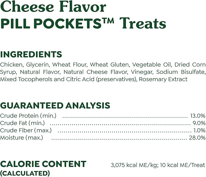Greenies Pill Pockets for Dogs Small Size, Soft Dog Treats, Cheese Flavor, (6) 3.2 oz. Pouches (180 Treats Total)