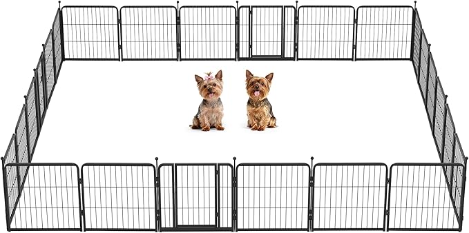 FXW Instant Unleashed Dog Playpen, Portable Pet Fence for Outdoor, RV Trips, and Camping, 24inch, 24 Panels for Puppy and Small Dogs│Patented