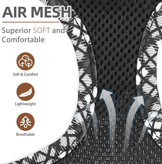 PUPTECK Dog Harness and Leash Set for Small Medium Dogs No Pull Step-in Soft Mesh Puppy Cat Vest Harnesses Reflective at Night, Black L