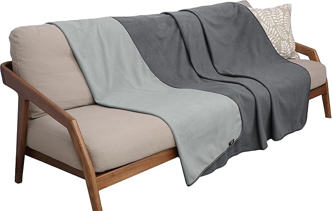 Catalonia Waterproof Blanket for Bed Intimacy, Reversible Fleece Bed Sofa Cover, Washable Liquid Proof Furniture Protector