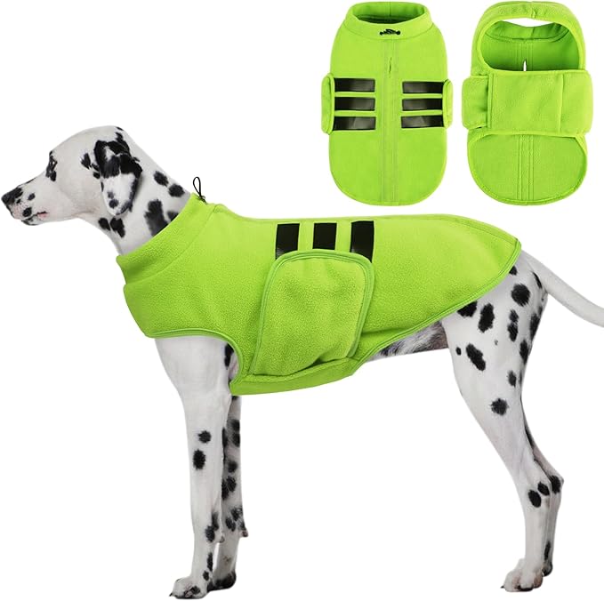 Dog Sweater,Adjustable Dog Sweaters for Small, Medium and Large Dogs Boys Girls, Dachshund Chihuahua Fleece Dogs Sweater(Green,XL)