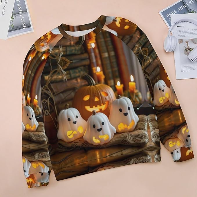 Womens novelty funny cat printed crewneck sweatshirt casual loose long sleeve graphic pullover sweatshirts tops