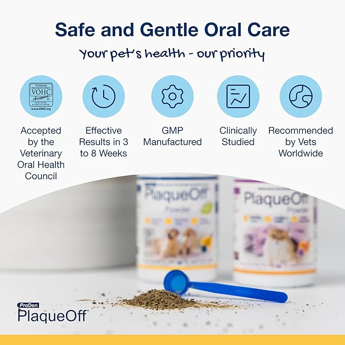 ProDen PlaqueOff Powder – Supports Normal, Healthy Teeth, Gums, and Breath Odor in Pets – 420 g