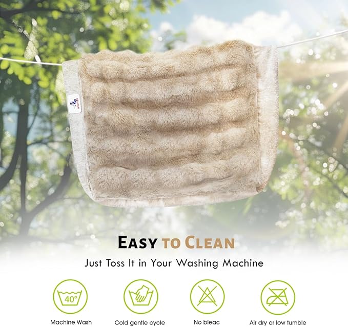 Orthopedic Dog Bed for Large Dogs - 42" Faux Fur Pet Couch with Removable Washable Cover, Nonskid Bottom, Supportive Foam, Comfortable Dog Sofa Bed for Medium Large Dogs, Taupe