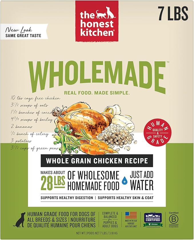 The Honest Kitchen Wholemade™ Dehydrated Whole Grain Chicken Dog Food, 7 lb Box