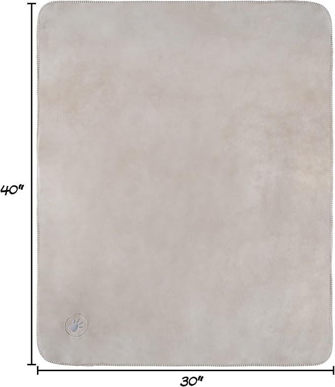 PETMAKER Waterproof Pet Blanket - 30x40-Inch Reversible Sherpa Fleece Throw Protects Couches, Cars, and Beds from Spills, Stains, and Fur (Tan)