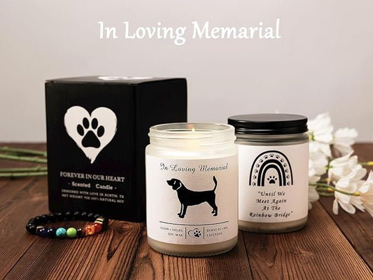 Soy Wax Scented Dog Memorial Candle, Loss of Dog Gift Candle, Dog Sympathy Candle, Dog Memorial Gifts for Loss of Dog, Thoughtful Sympathy, Remembrance - 7 Ounces (Beagle)