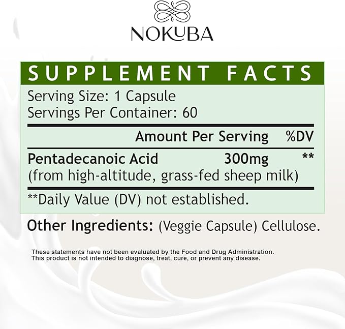 Pentadecanoic Acid 300mg 120 Capsules