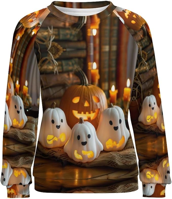 Womens novelty funny cat printed crewneck sweatshirt casual loose long sleeve graphic pullover sweatshirts tops