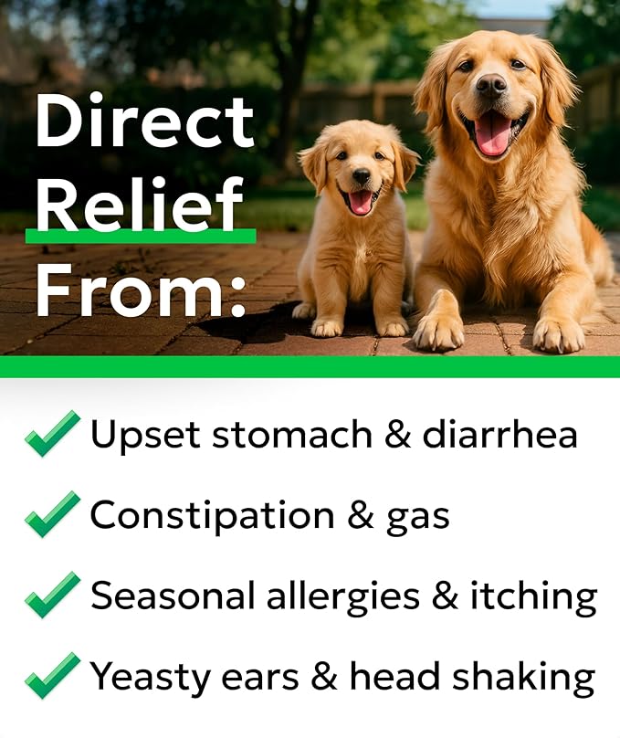BARK&SPARK Probiotics for Dogs Digestive Health w/Enzymes - Diarrhea Gas Treatment Upset Stomach Relief - Allergy & Itchy Skin - Pet Dogs Probiotics - Digestion Supplement Treat (120Ct Chicken)