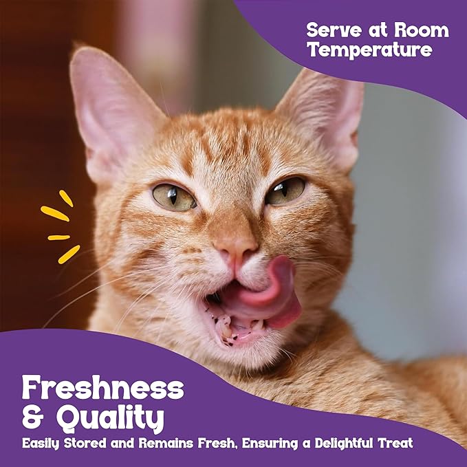 Beefeaters Cat Treats Variety Pack Lickable Puree 48ct – Salmon, Tuna & Chicken, Grain-Free, Taurine-Enriched, Ideal for Training & Interactive Feeding