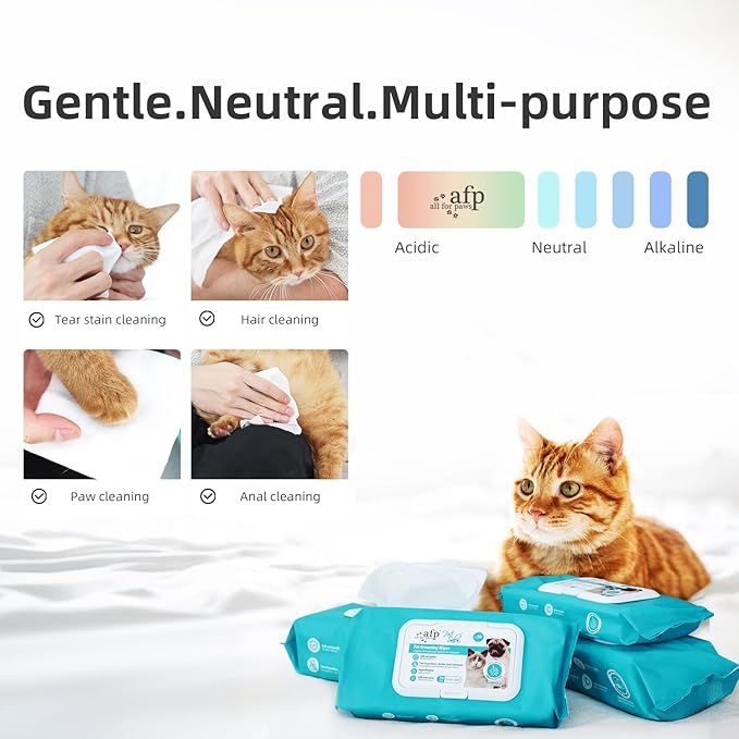 ALL FOR PAWS Pet Wipes for Dogs & Cats, 400 Count (4×100), Dogs Puppies & Cats Wipes, Dog Face & Paw Cleaning Wipes, Coconut Vanilla Scent, Gentle All-Over Clean with Natural Ingredients