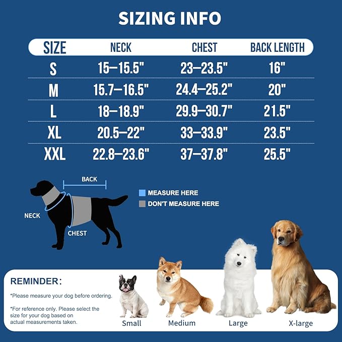 Reversible Dog Winter Coat, Waterproof Warm Fleece Sweater Windproof Lightweight Pet Snow Jacket for Medium Large Dogs with Double Ended Zipper, Cold Weather Dog Coat,Blue,S