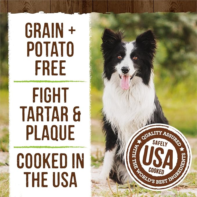 Merrick Fresh Kisses Natural Dental Chews Infused With Coconut And Botanical Oils For Medium Dogs 25-50 Lbs - 30 ct. Box