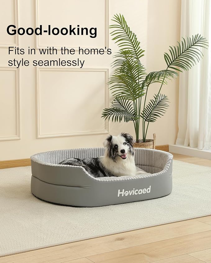 Hovicaed Dog Bed Medium Size Dog, Orthopedic Dogs Couch Bed, Waterproof Pet Bed with Removable Mat,Non-Slip Bottom 31.1x24.1inch XL