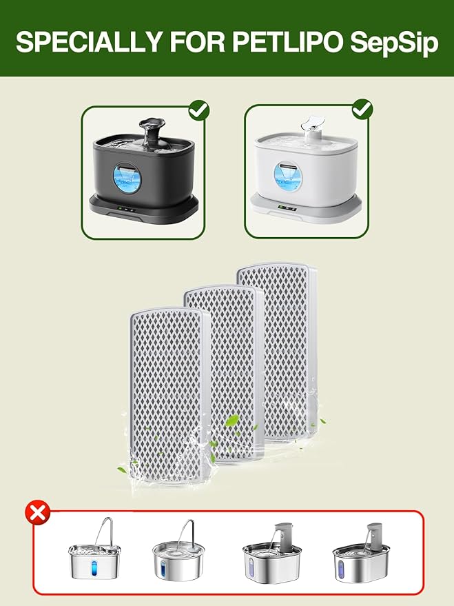 Cat Water Fountain Stainless Steel with 3 Filter