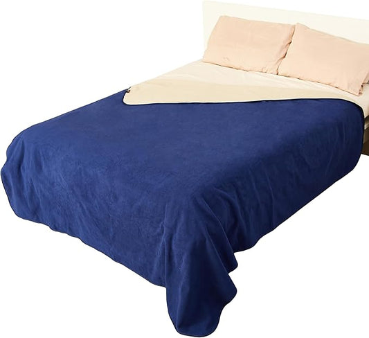 Catalonia Waterproof Blanket for Bed Intimacy, Reversible Fleece Bed Sofa Cover, Washable Liquid Proof Furniture Protector