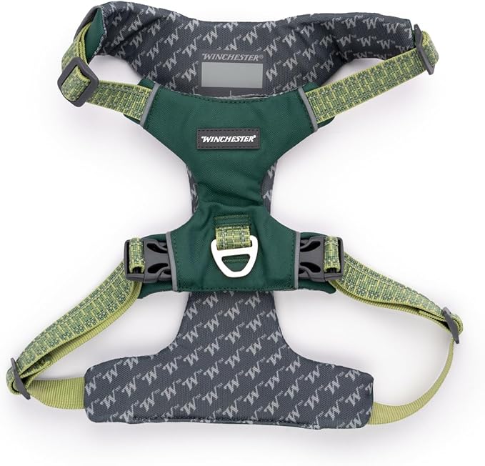 Winchester Pet No-Pull Adjustable Soft Padded Dog Vest Harness with Reflective Stitching, Smoke Pine, Small
